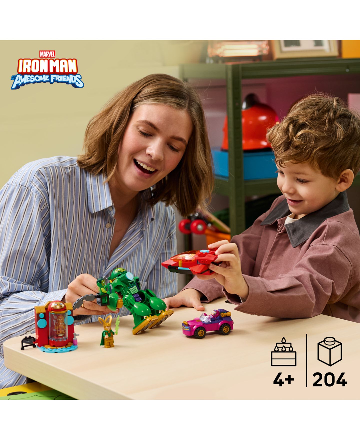 Детские конструкторы LEGO® Marvel Iron Man and His Awesome Friends Loki vs Team Iron Man 11211, 204 Pieces — фото 5