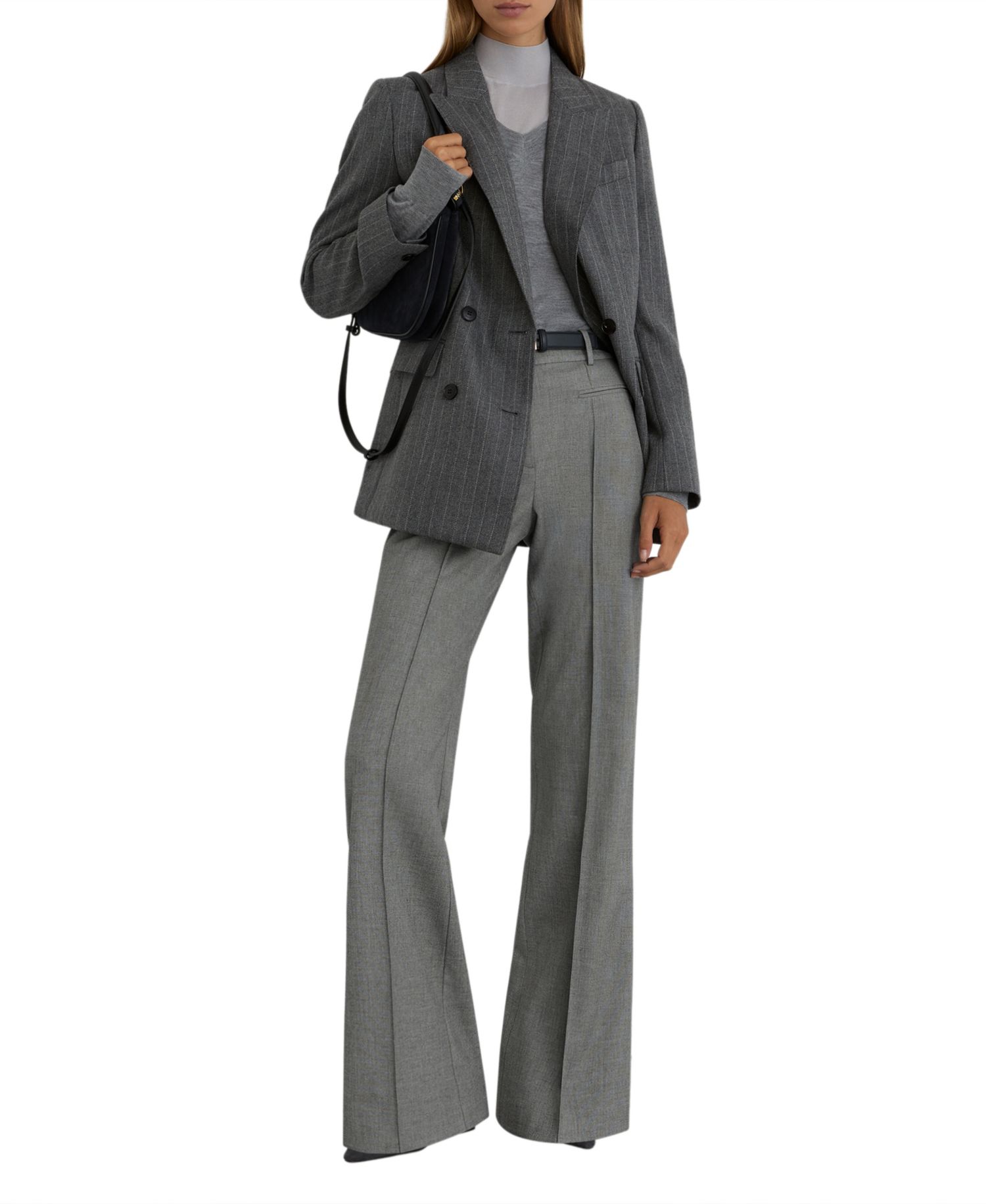 Women's Pintuck-Detail Flared Trousers