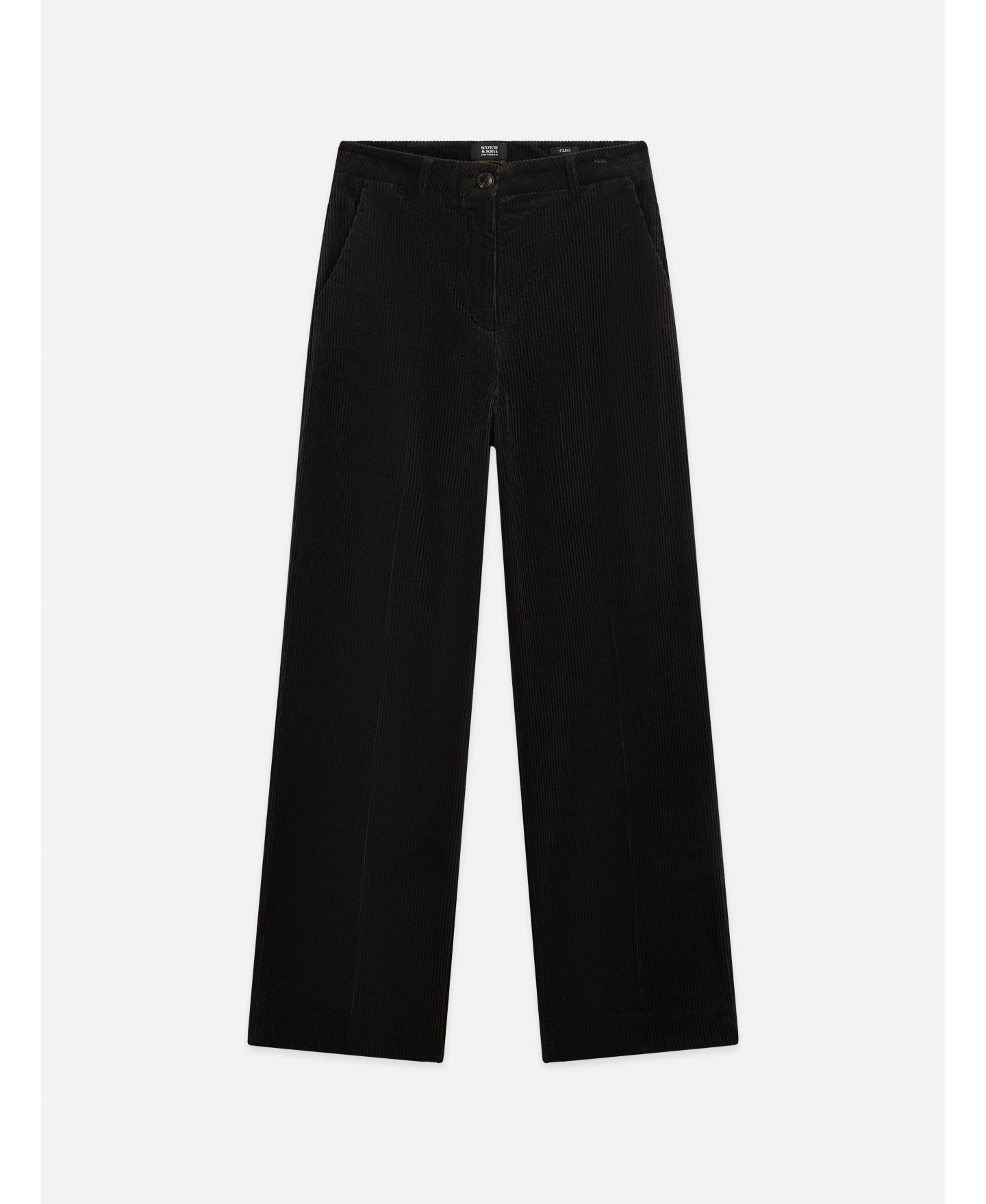 Женские брюки SCOTCH & SODA Cleo High-Rise Wide-Leg Corduroy, 30" Inseam, цвет: Meteorite — фото 4