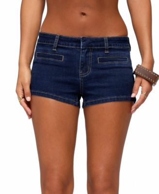 Womens Alita Low Rise Denim Micro Shorts