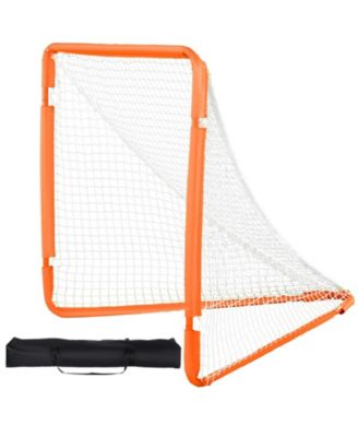 Small Kids Folding Portable Lacrosse Goal Net With Carry Bag Iron Frame For Youth Training
