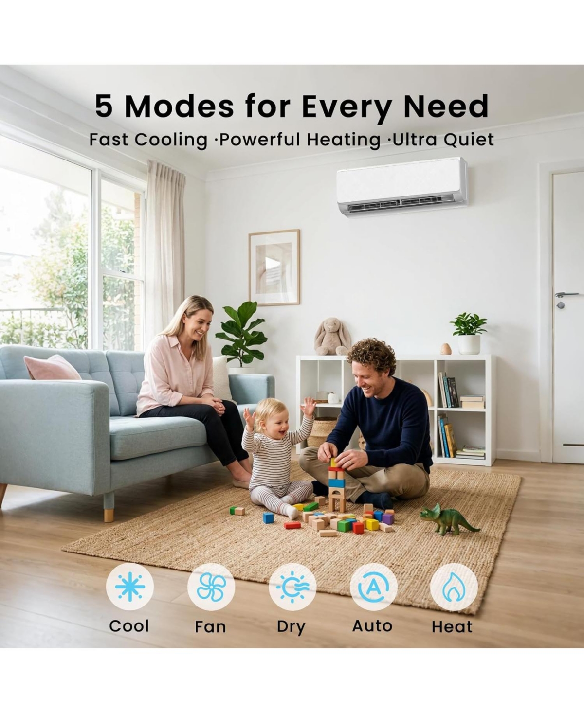 Cowsar 24000 Btu Mini Split Ac, 19 SEER2, 1500 Sq. Ft.