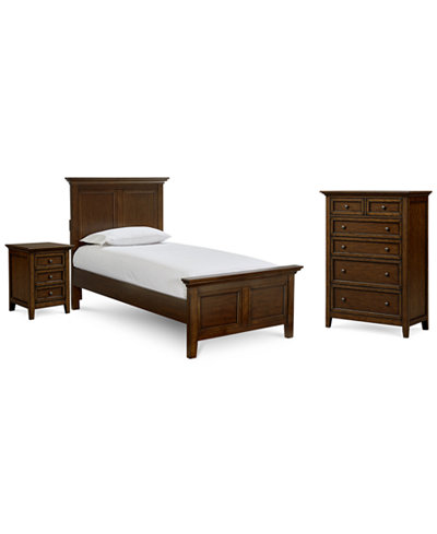 Matteo Bedroom Furniture, 3-Pc. Bedroom Set (Twin Bed, Drawer Chest & Nightstand) - Furniture ...