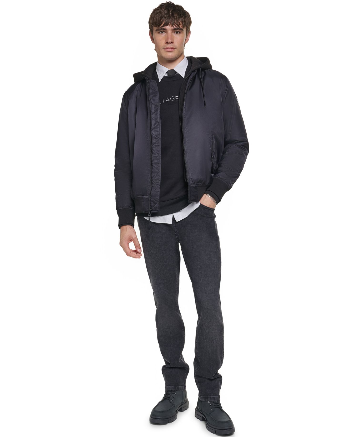 Men's Signature Hooded Bomber Jacket