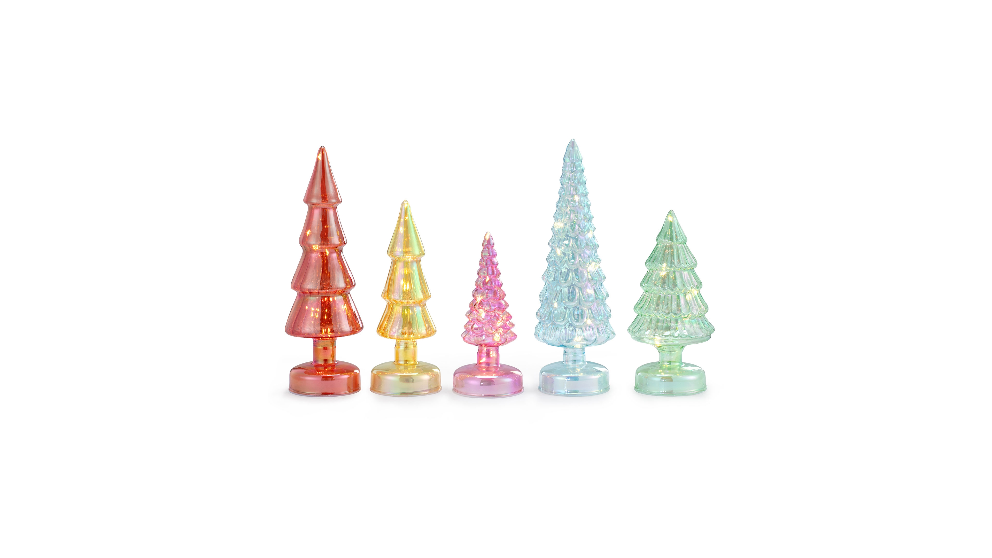 Mr. Christmas Twinkling Trees, Set of 5