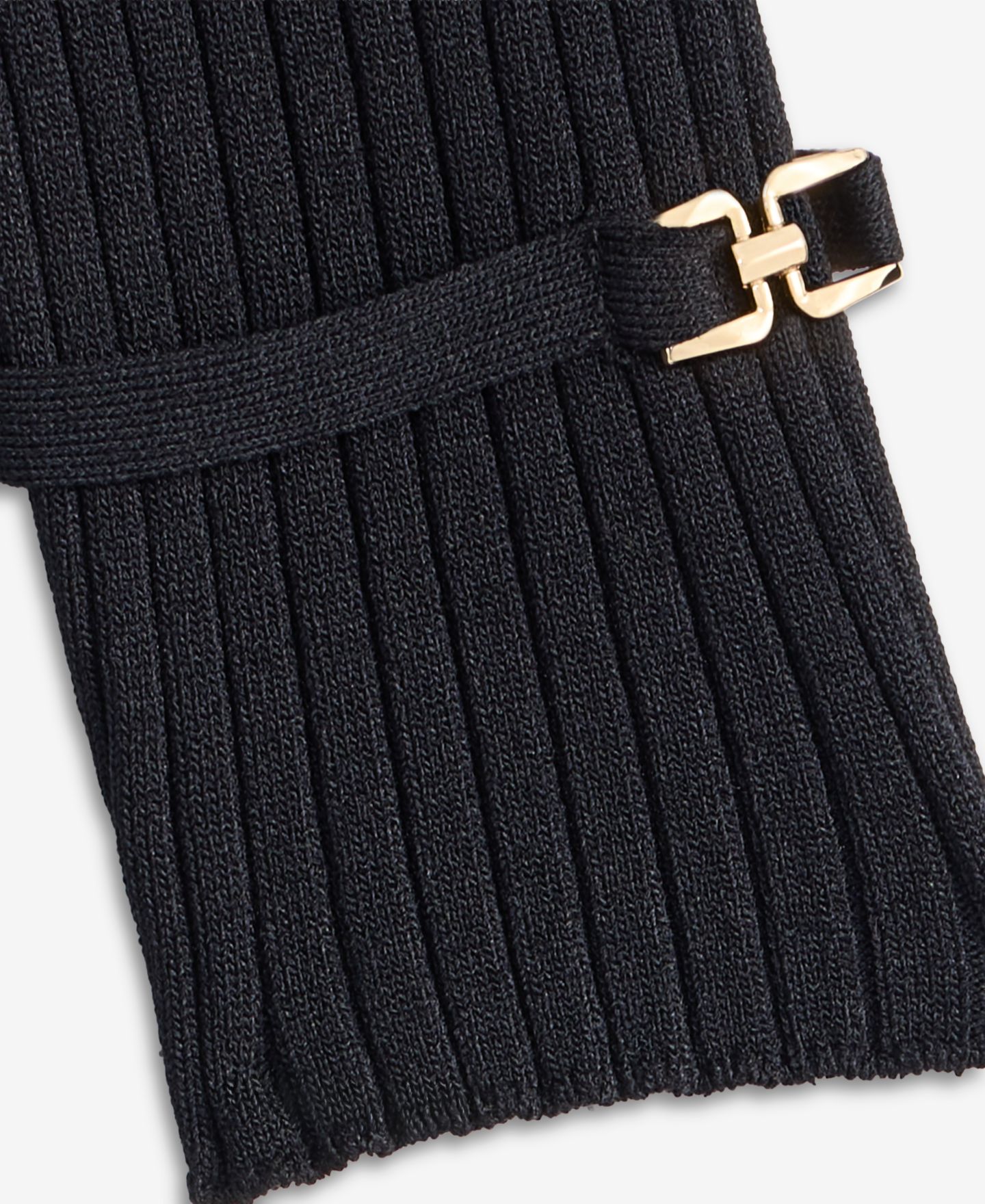 Женский свитер I.N.C. International Concepts Mock Neck Ribbed Long-Sleeve, цвет: Глубокий чёрный — фото 5