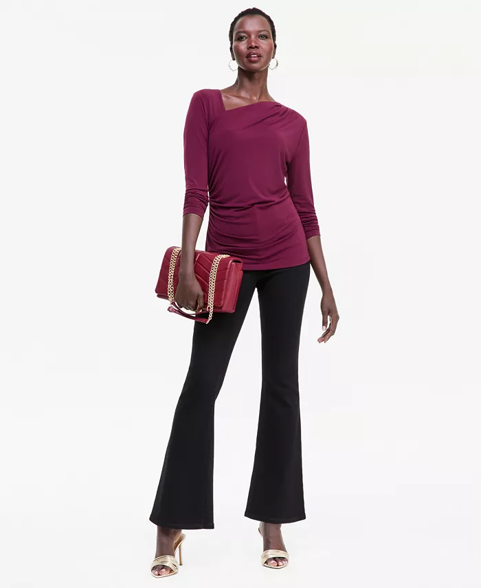 Women's Asymmetrical-Neck Long-Sleeve Top - thumbnail 4