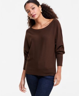 Women's Boat Neck Long-Sleeve Sweater