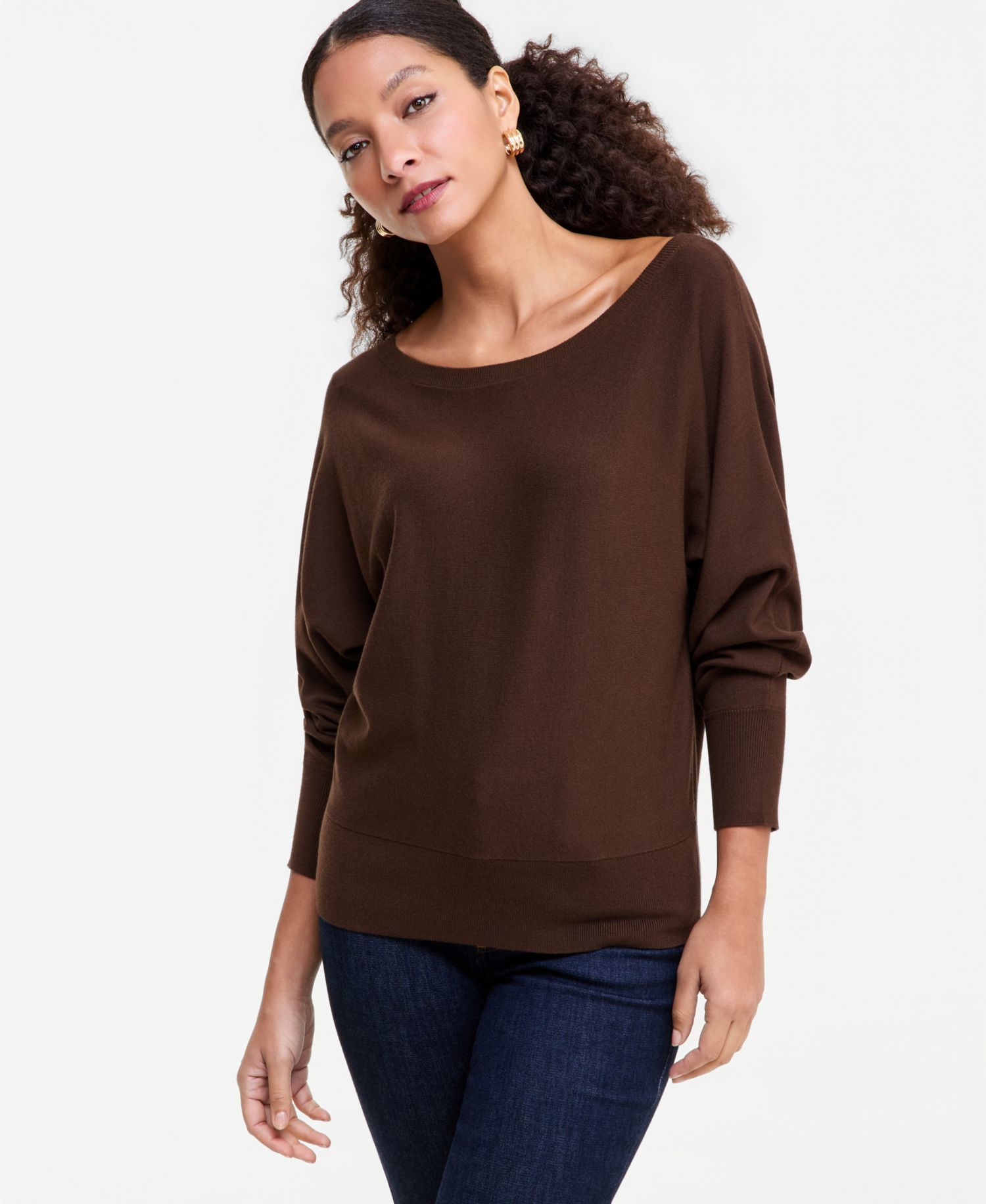 Women's Boat Neck Long-Sleeve Sweater