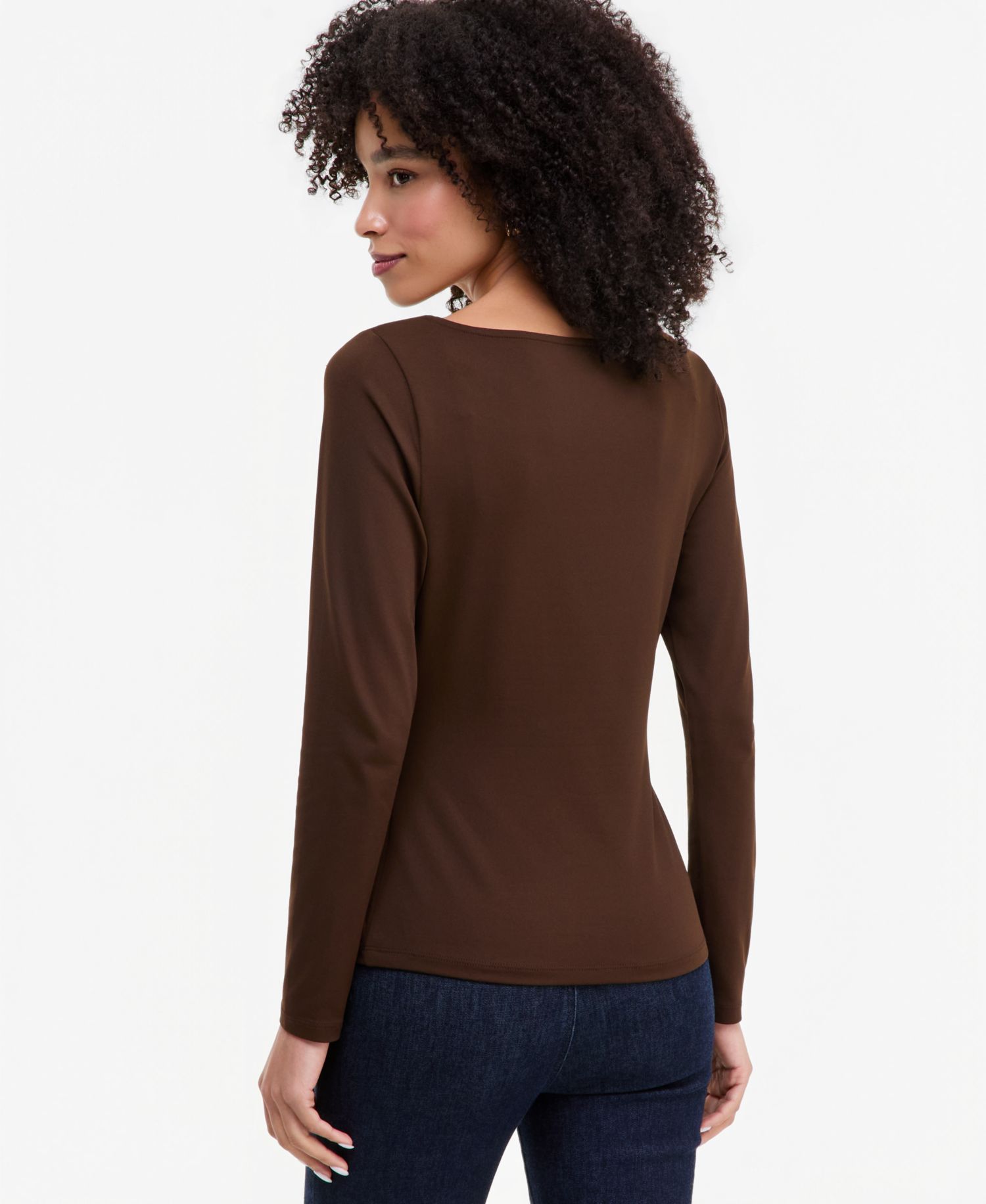 Women's Hardware Detail Long-Sleeve Top