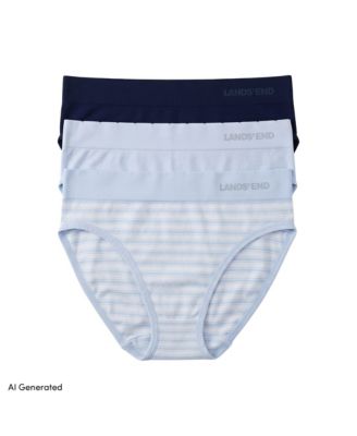 Women's Mid Rise Bikini Brief Soft Fit Seamless 3 Pack Panties