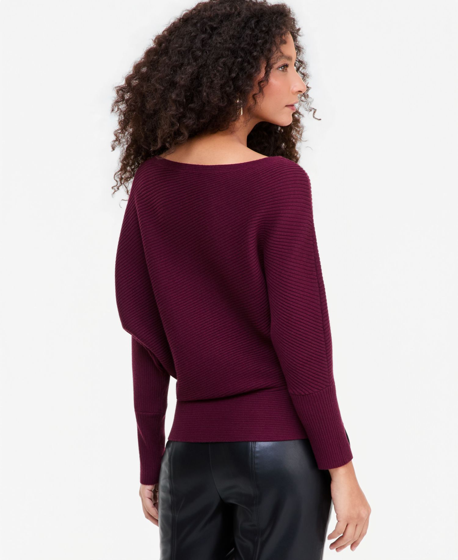 Women's Off-the-Shoulder Ribbed-Knit Sweater