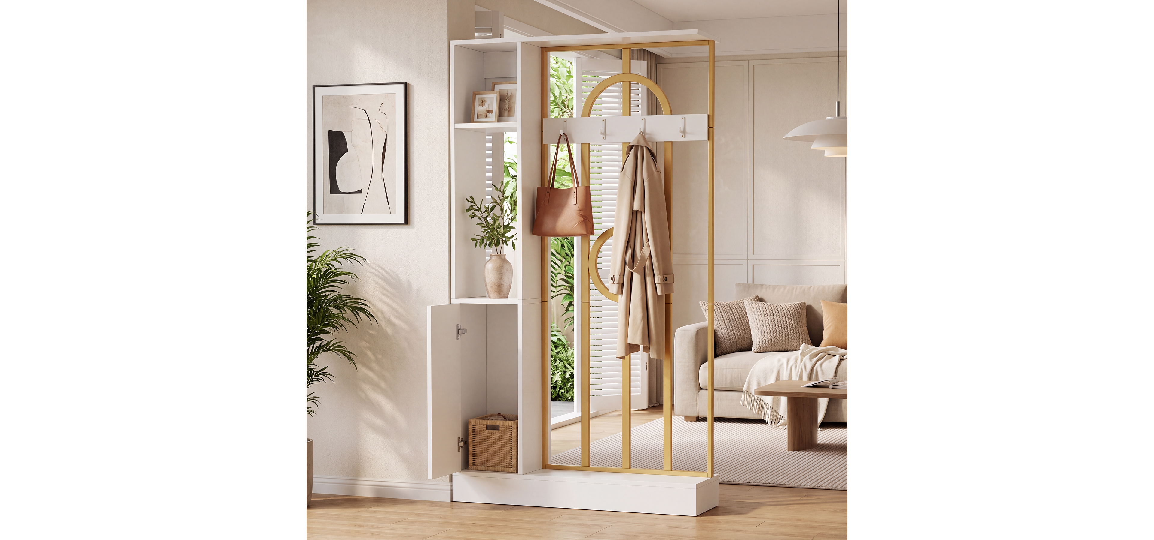 Tribesigns Room Divider, Decorative Partition for Living Room Bedroom Office