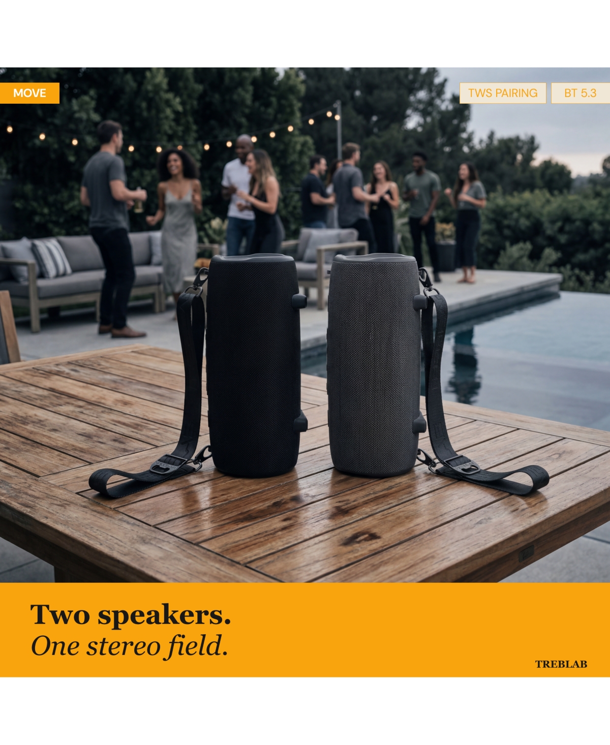 Treblab Hd-Max Waterproof Bluetooth Speaker