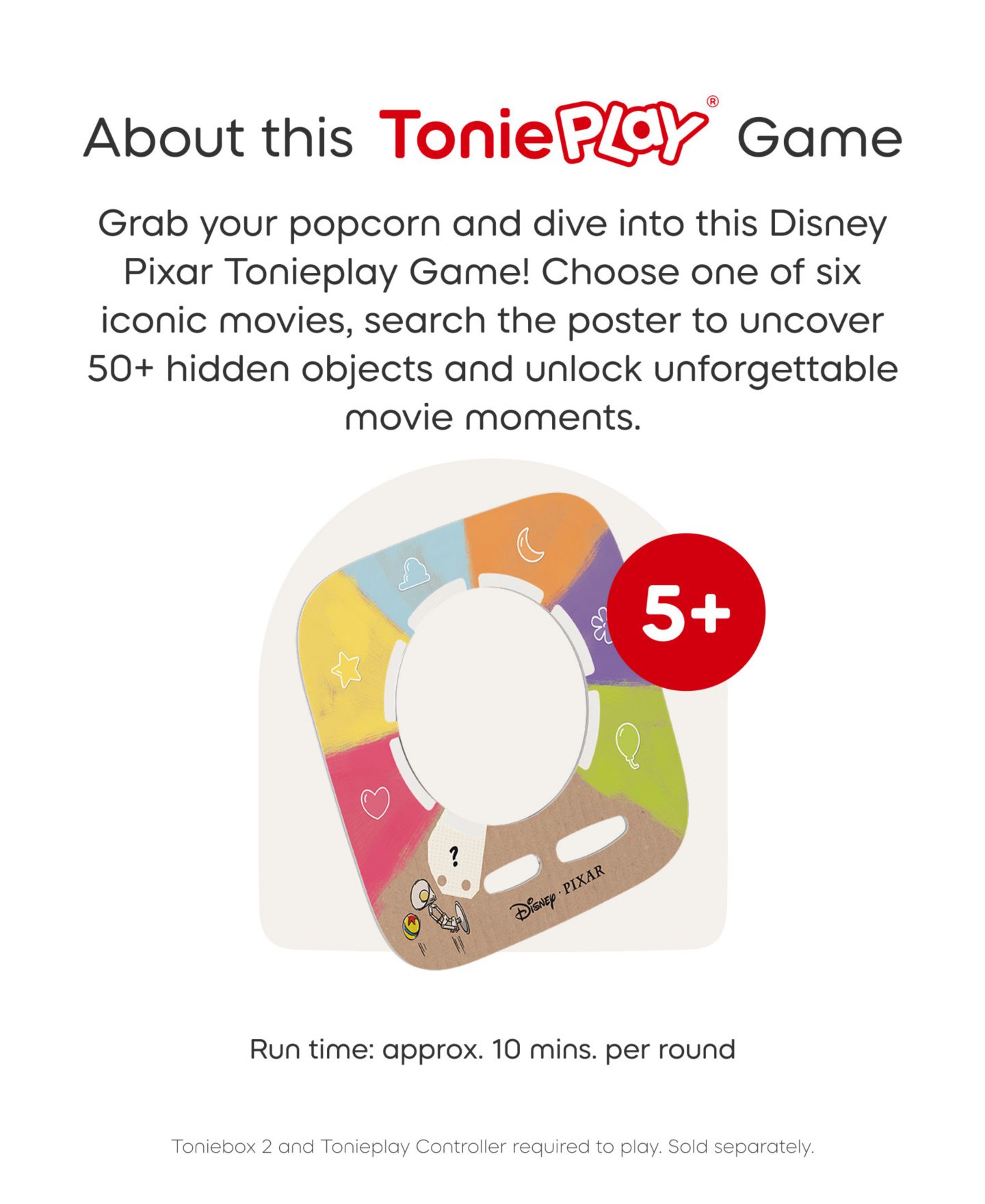 Детские игрушки Tonies Tonieplay® Disney Pixar Scene Searchers 3-Piece Game, Ages 5+ — фото 5