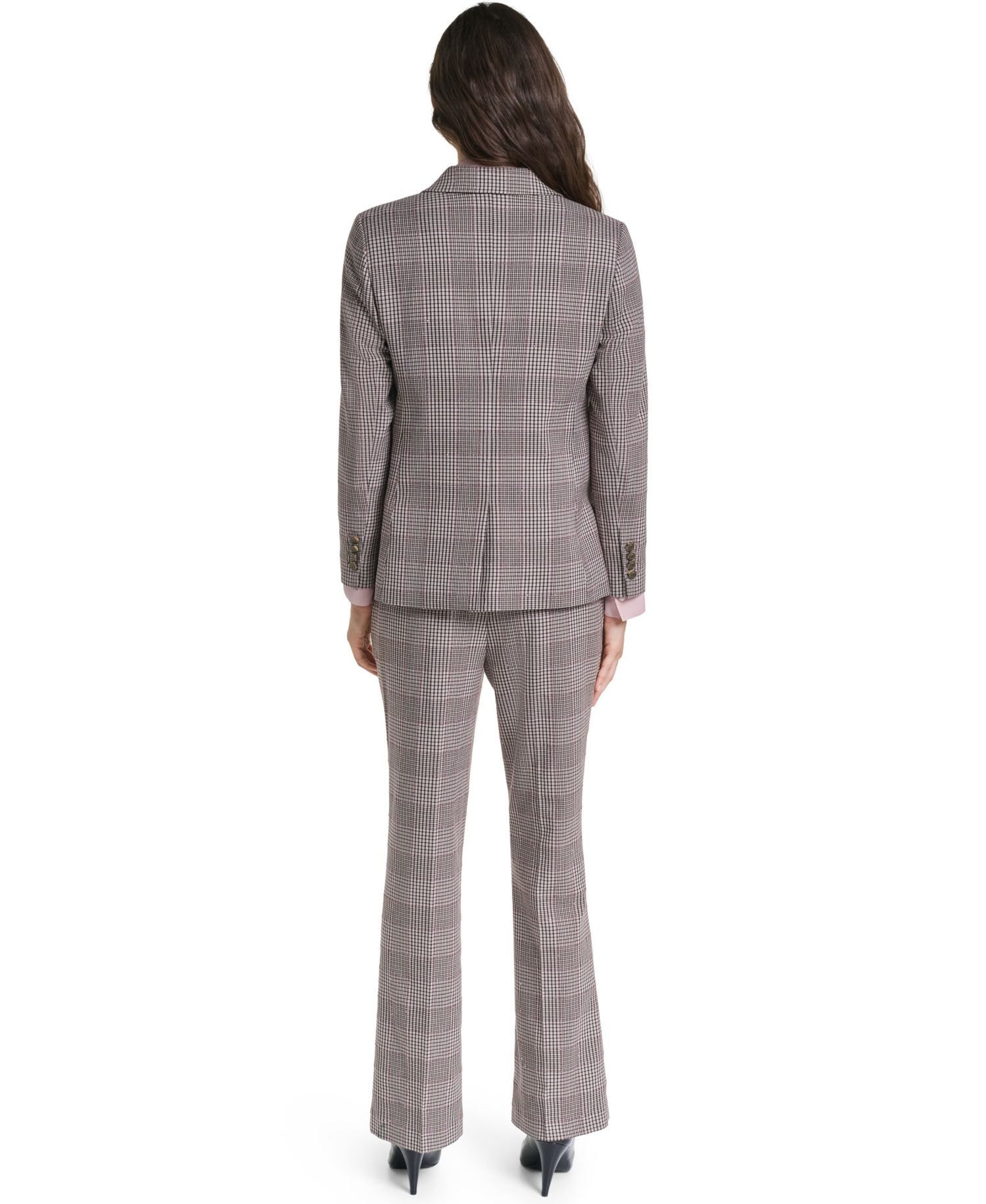 Petite Woven Plaid Lined Blazer