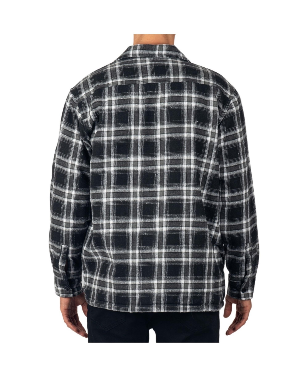 Alpine Swiss Men's Felix Fleece Lined Flannel Shirt Heavyweight Zip-Up Plaid Shacket Overshirt