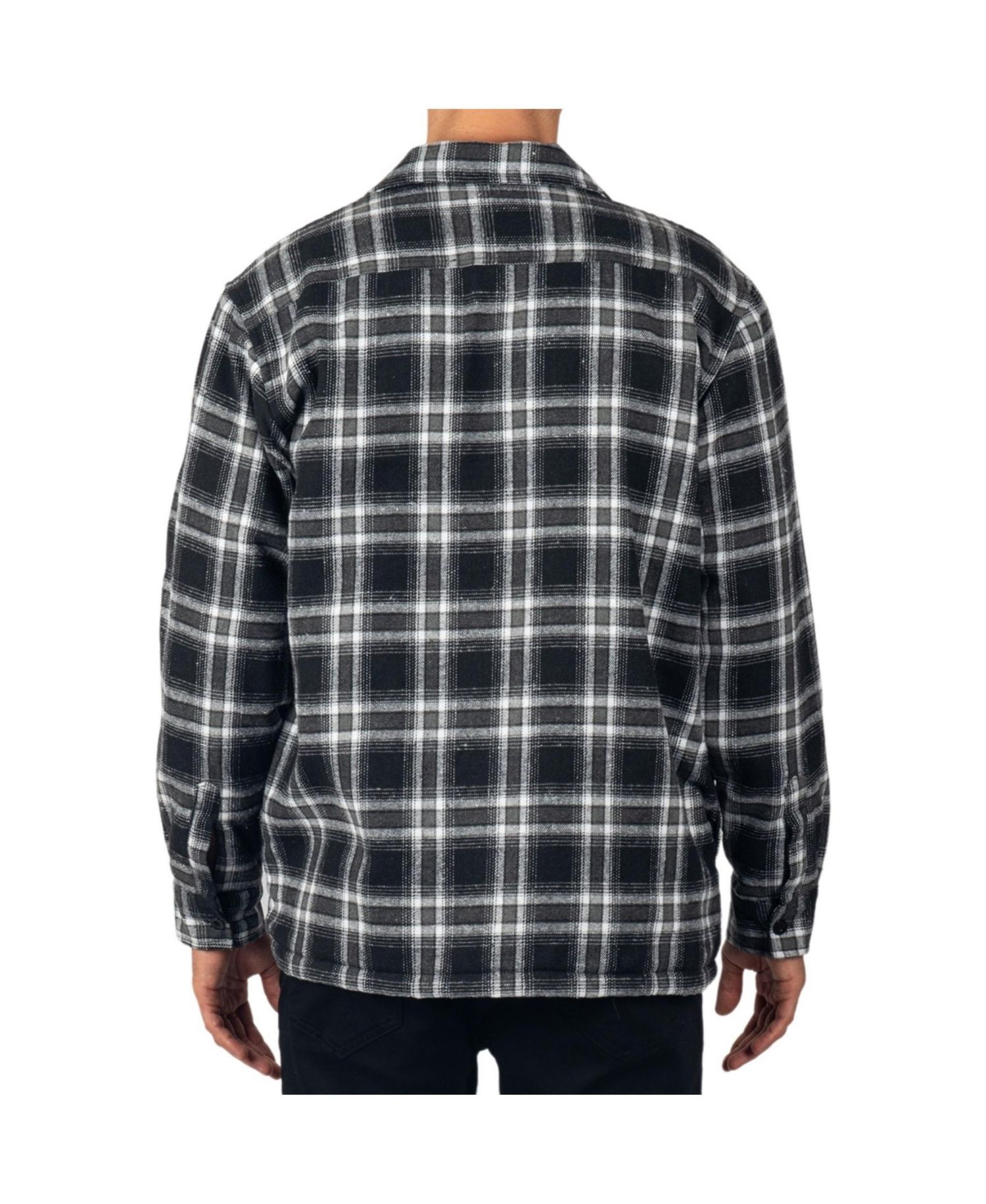 Men's Felix Fleece Lined Flannel Shirt Heavyweight Zip-Up Plaid Shacket Overshirt