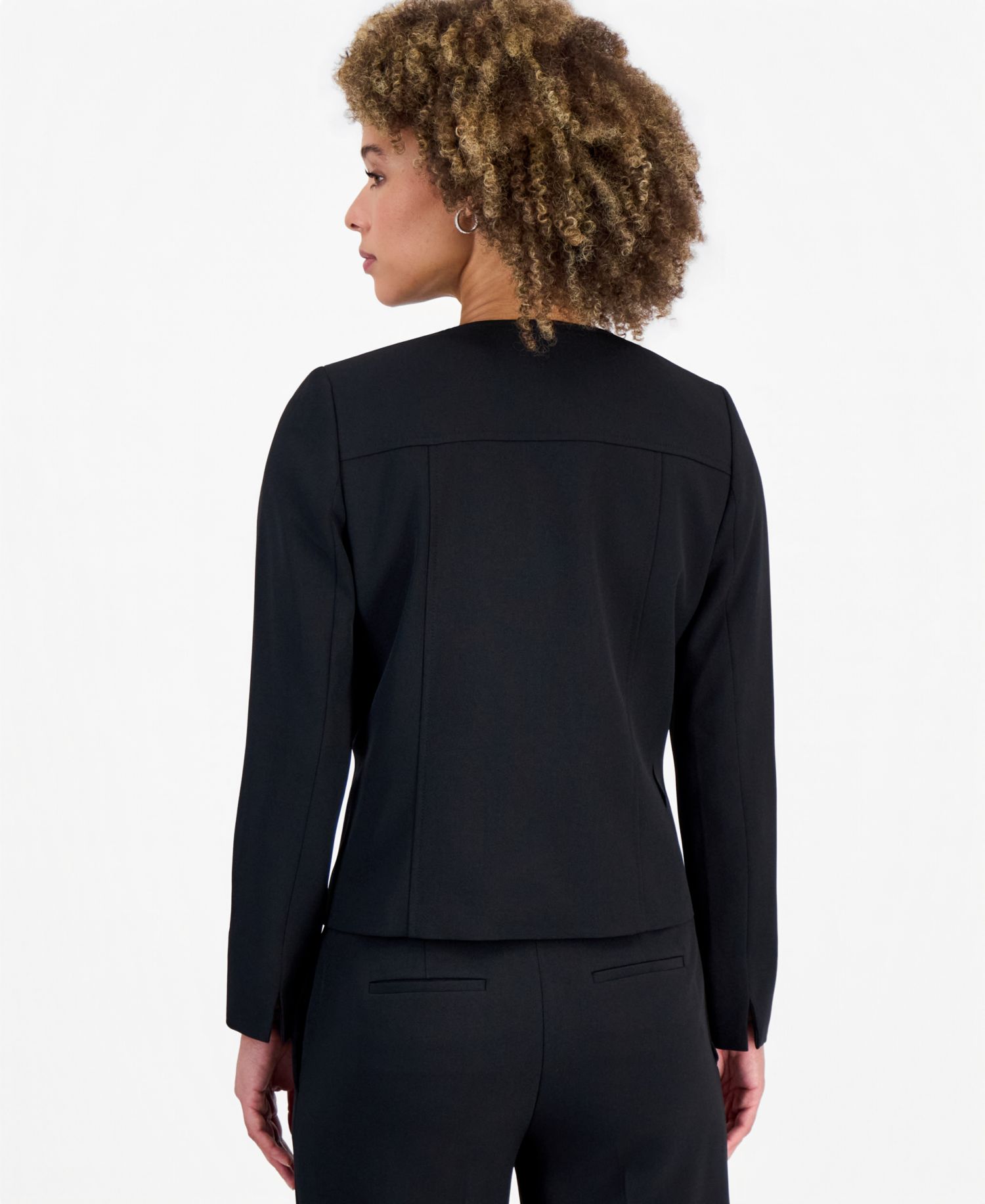 Women's Jewel Neck Seamed Cardigan