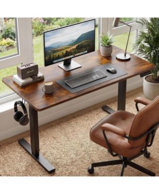 47"x24" Electric Sit-Stand Desk, 2-Fold Top, Height Adjustable, 176 lbs