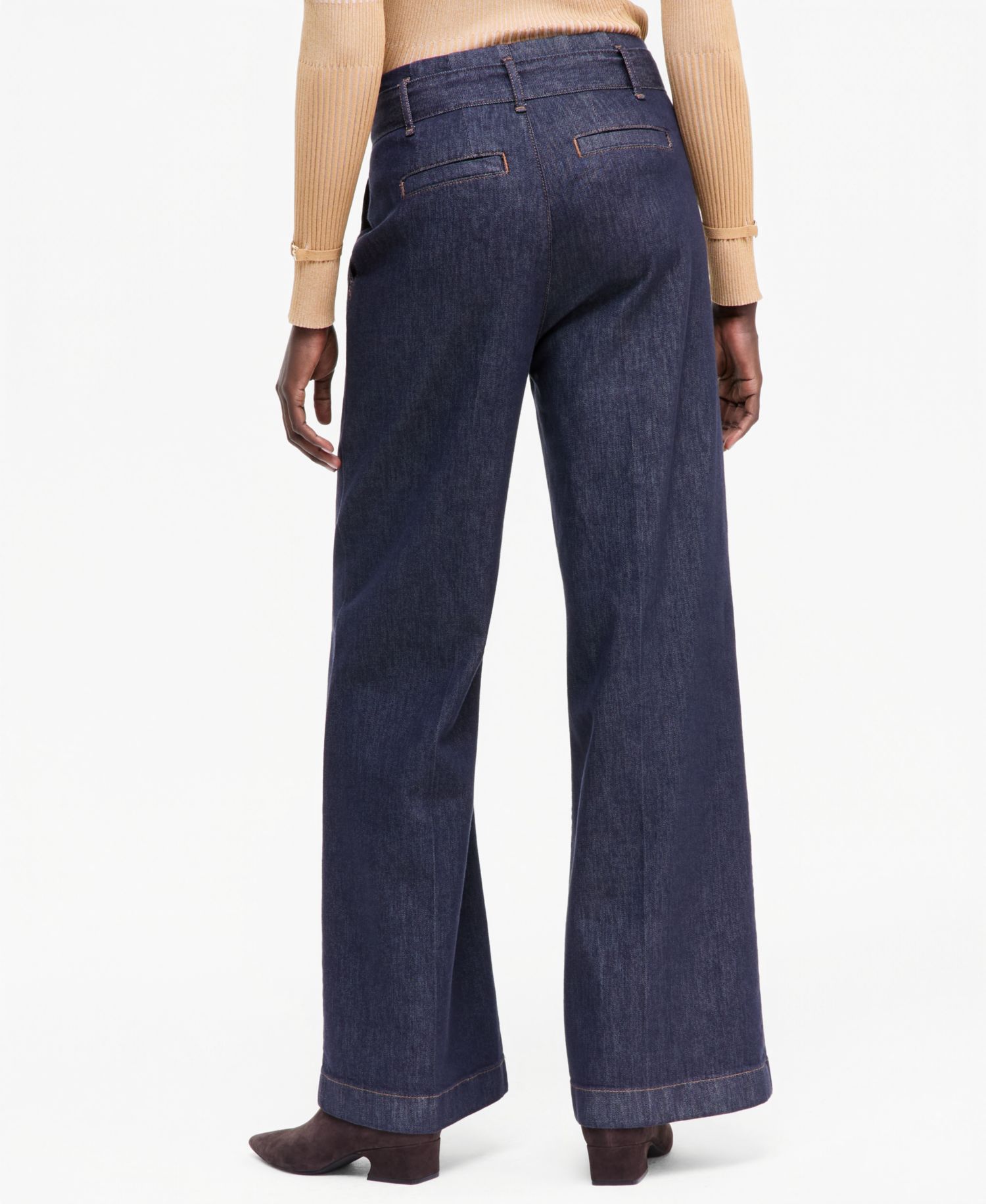 Women's High-Rise Wide-Leg Belted Jeans