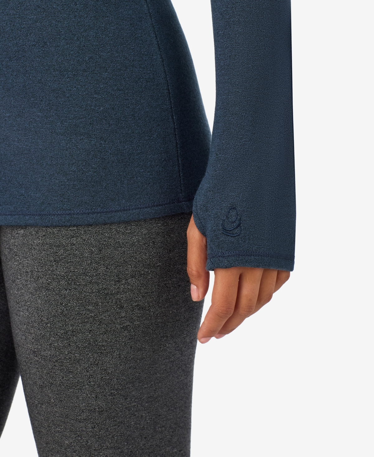 Cuddl Duds Women's Thumbhole Long-Sleeve Crewneck Top