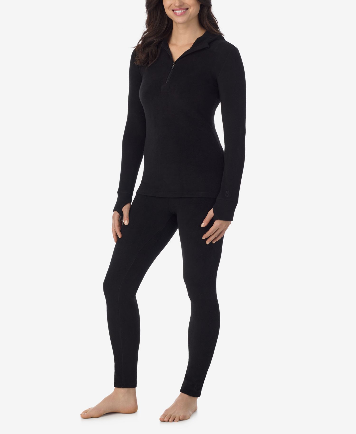 Women's Long-Sleeve Thumbhole Half-Zip Hoodie