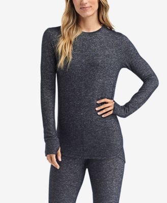Women's SoftKnit Crewneck Sweater-Knit Long-Sleeve Top