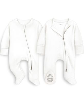 Soothe Sleep N' Play Footed Pajama, 2-Pack Cotton Baby Sleepers 0-9 Months, Soft Newborn Sleepers with Mitten Cuffs