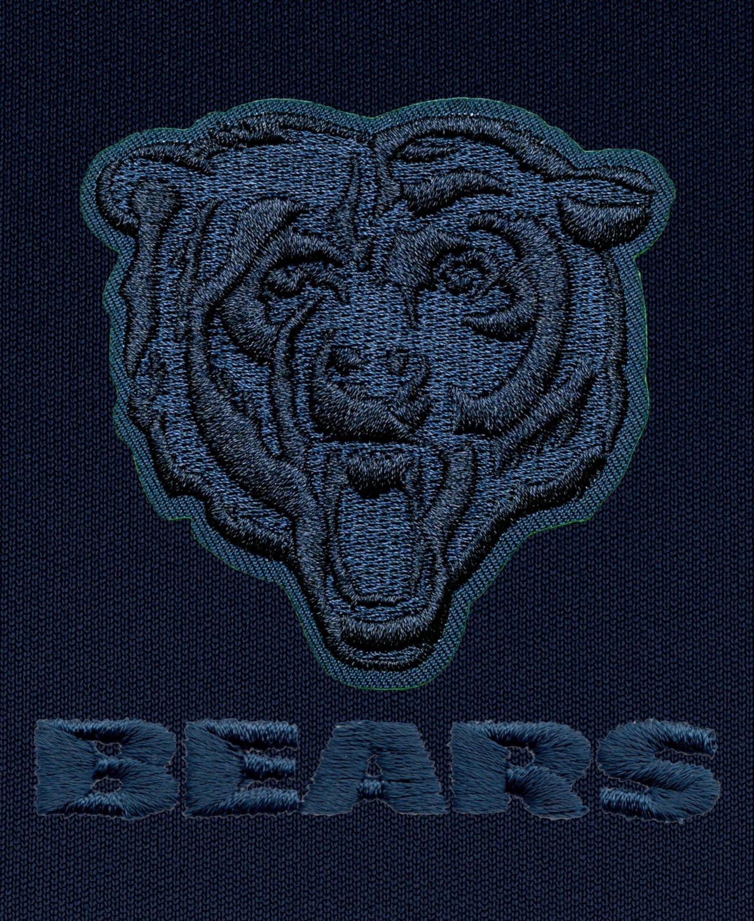 Men's Navy Chicago Bears Tonal Logo Tribute Quarter-Zip Pullover