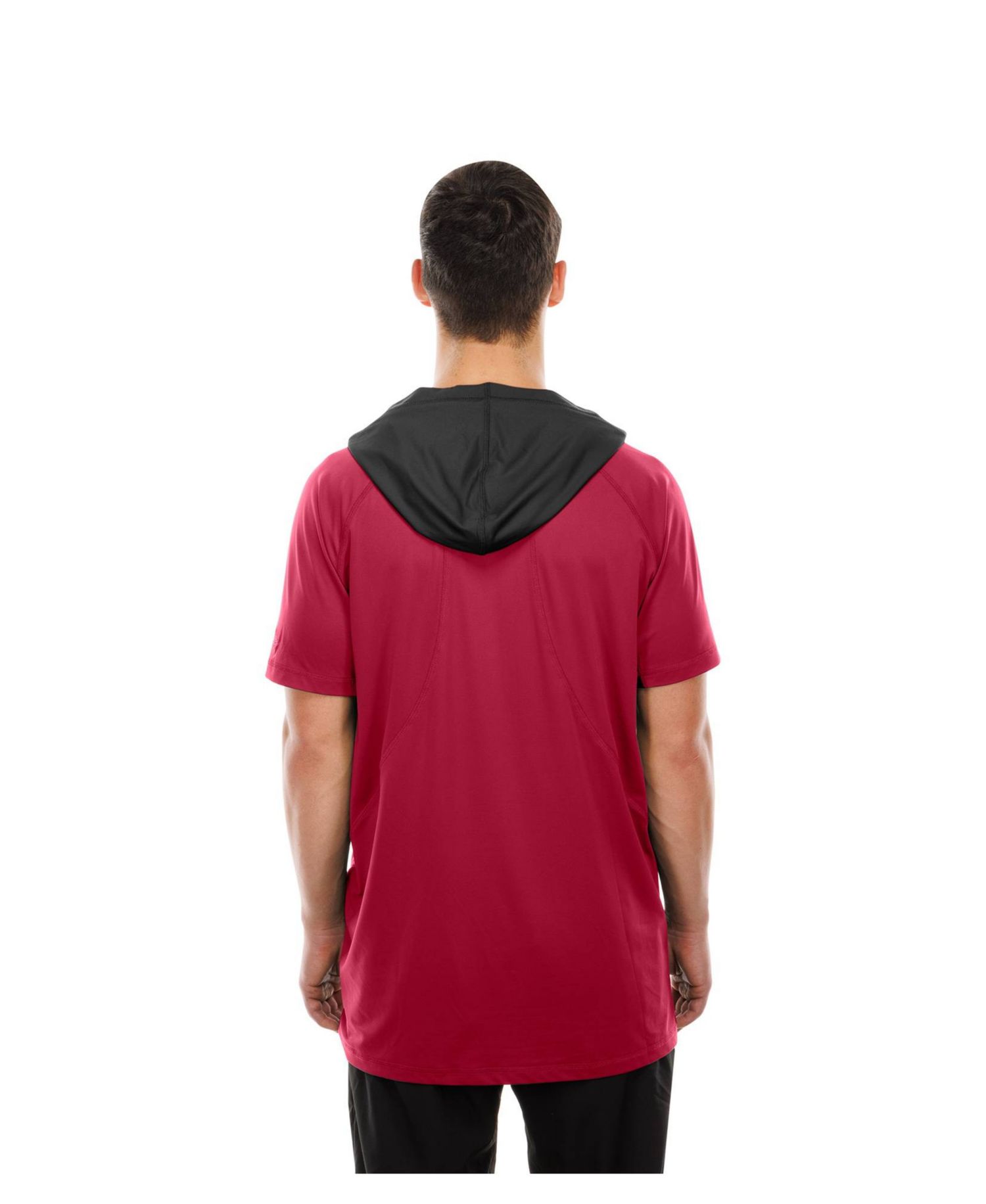 Men's Cardinal Arizona Cardinals Combine Authentic Hooded Raglan Short-Sleeve T-Shirt