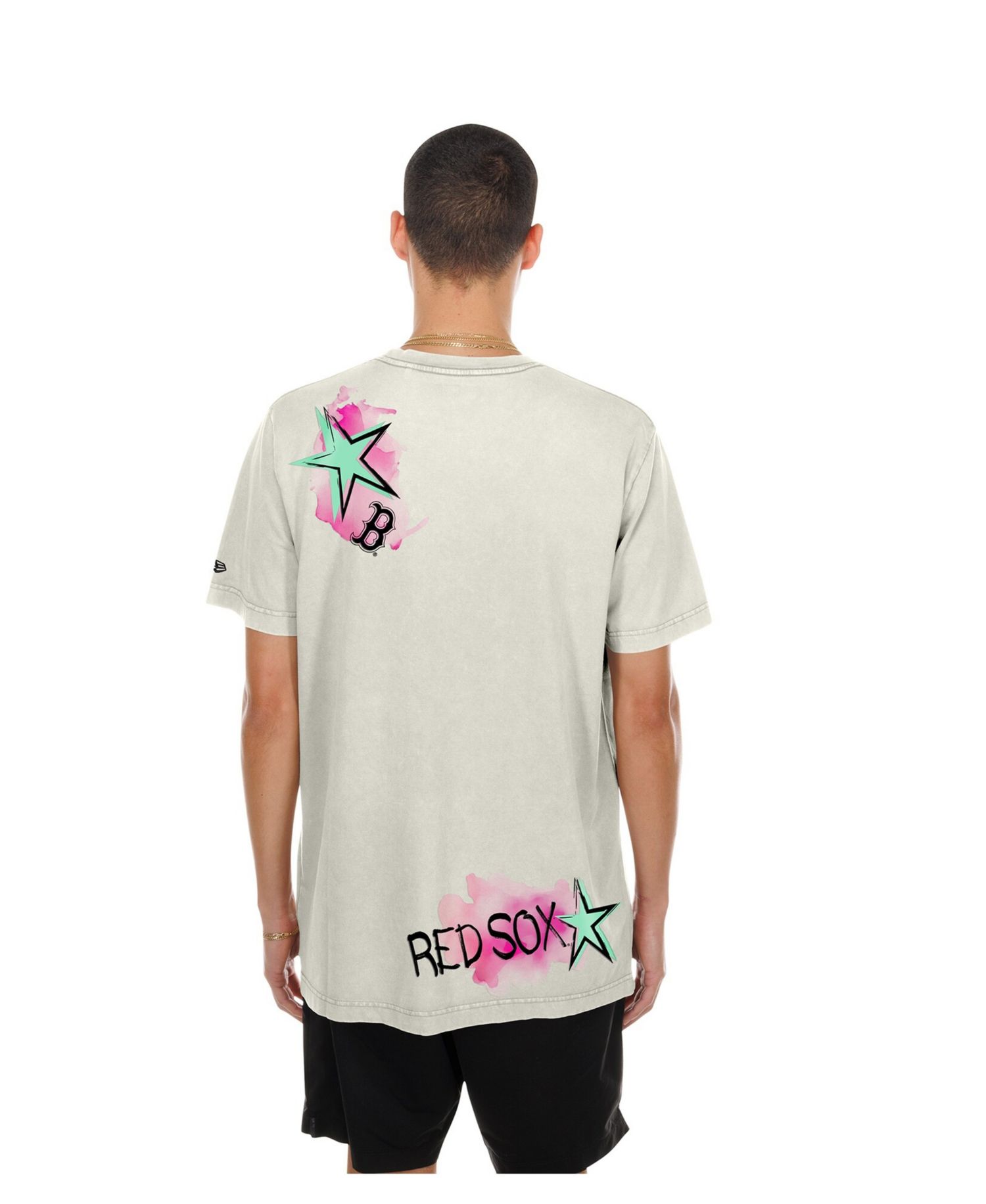 Men's Cream Boston Red Sox Lifestyle Punk Core T-Shirt