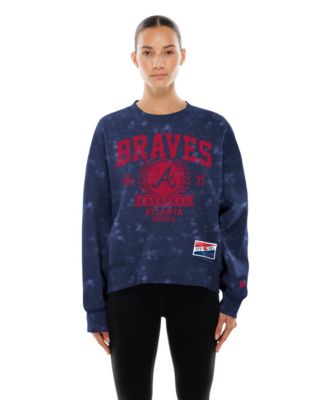 Women's Atlanta Braves Oversized Crewneck Throwback Sweatshirt