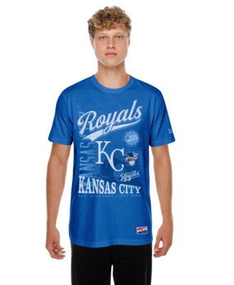 Men's Royal Kansas City Royals Oversized Throwback Distressed T-Shirt