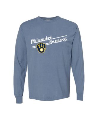 Women's Milwaukee Brewers Pigment Dye Long-Sleeve T-Shirt