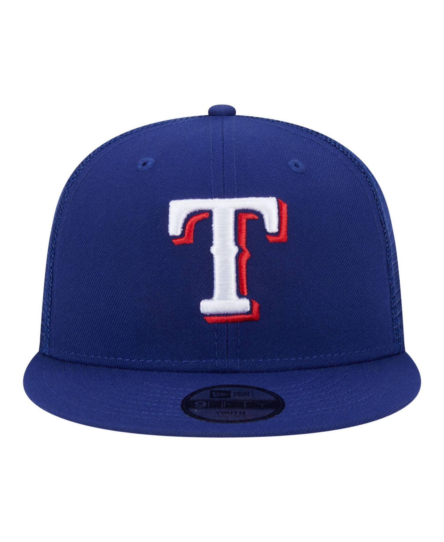 Big Boys and Girls Royal Texas Rangers 9FIFTY Trucker Snapback Hat