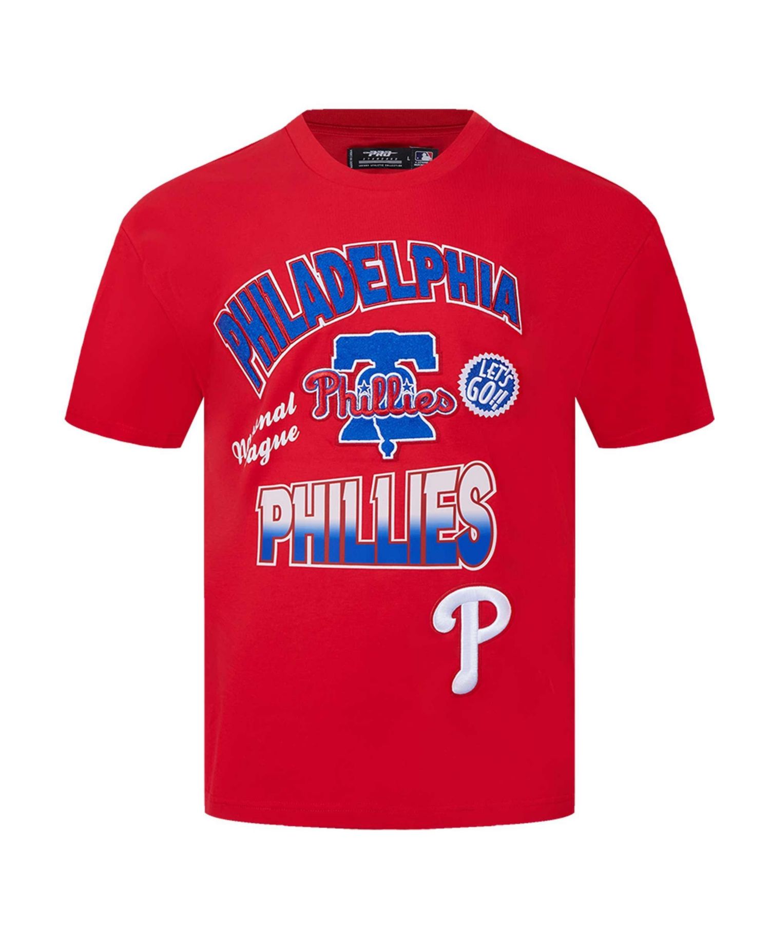Men's Red Philadelphia Phillies Turn It Up Dropped Shoulder T-Shirt