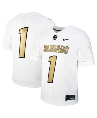 Big Boys and Girls 1 White Colorado Buffaloes Alternate Football Game Jersey