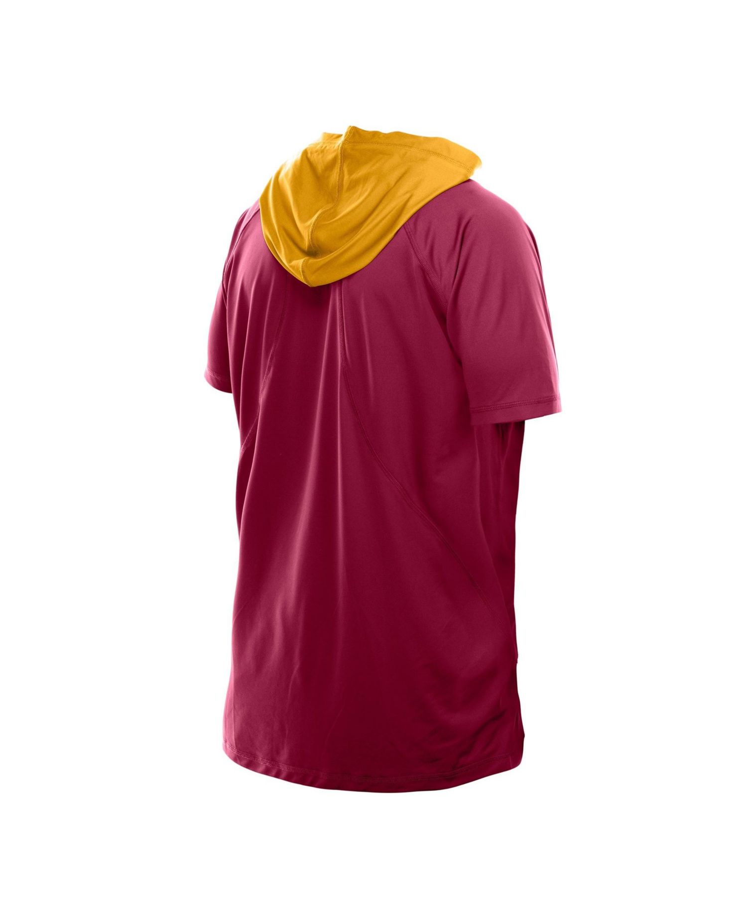 Men's Scarlet Washington Commanders Combine Authentic Hooded Raglan Short-Sleeve T-Shirt
