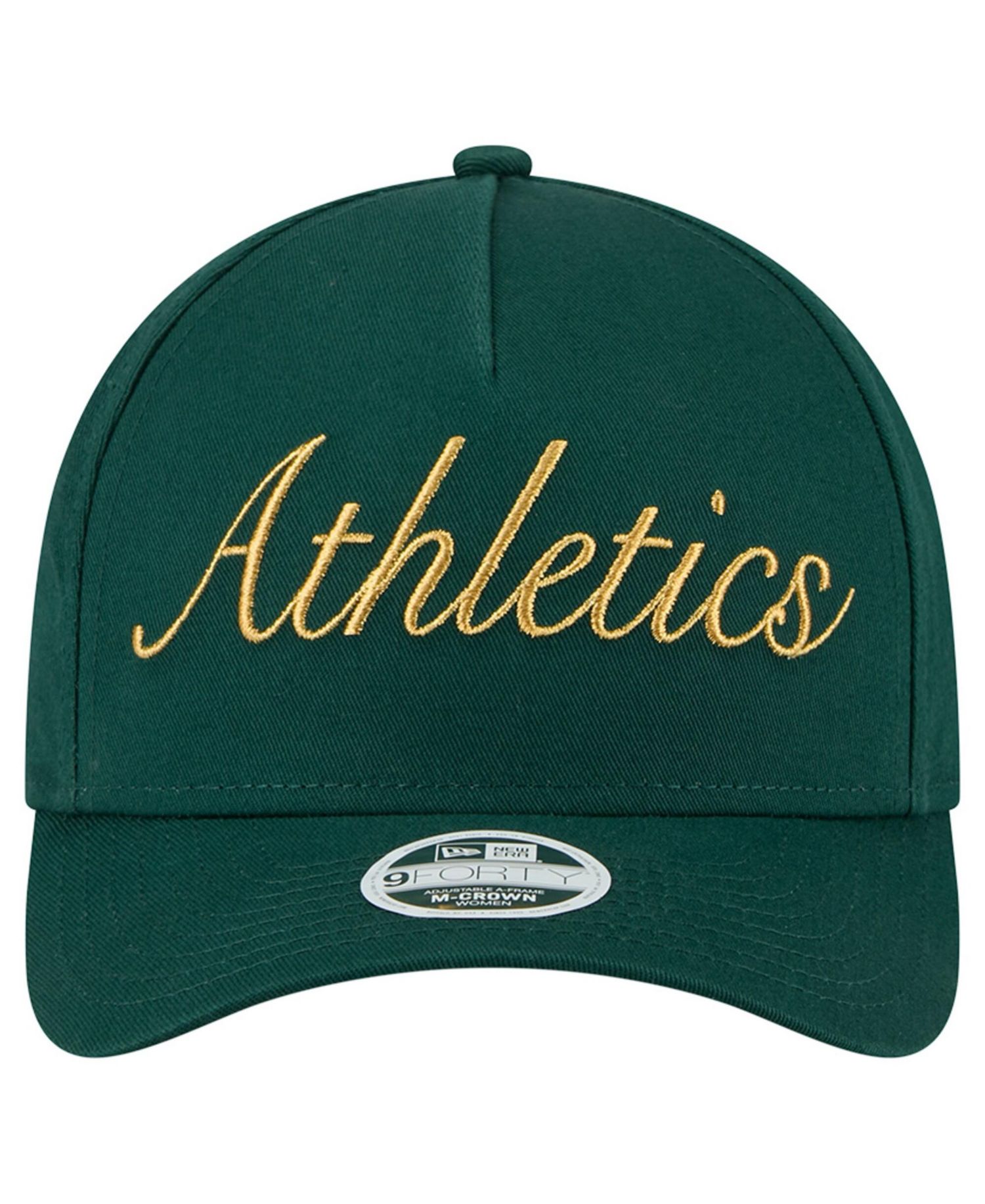 Women's Green Athletics Metallic A-Frame 9FORTY Adjustable Hat