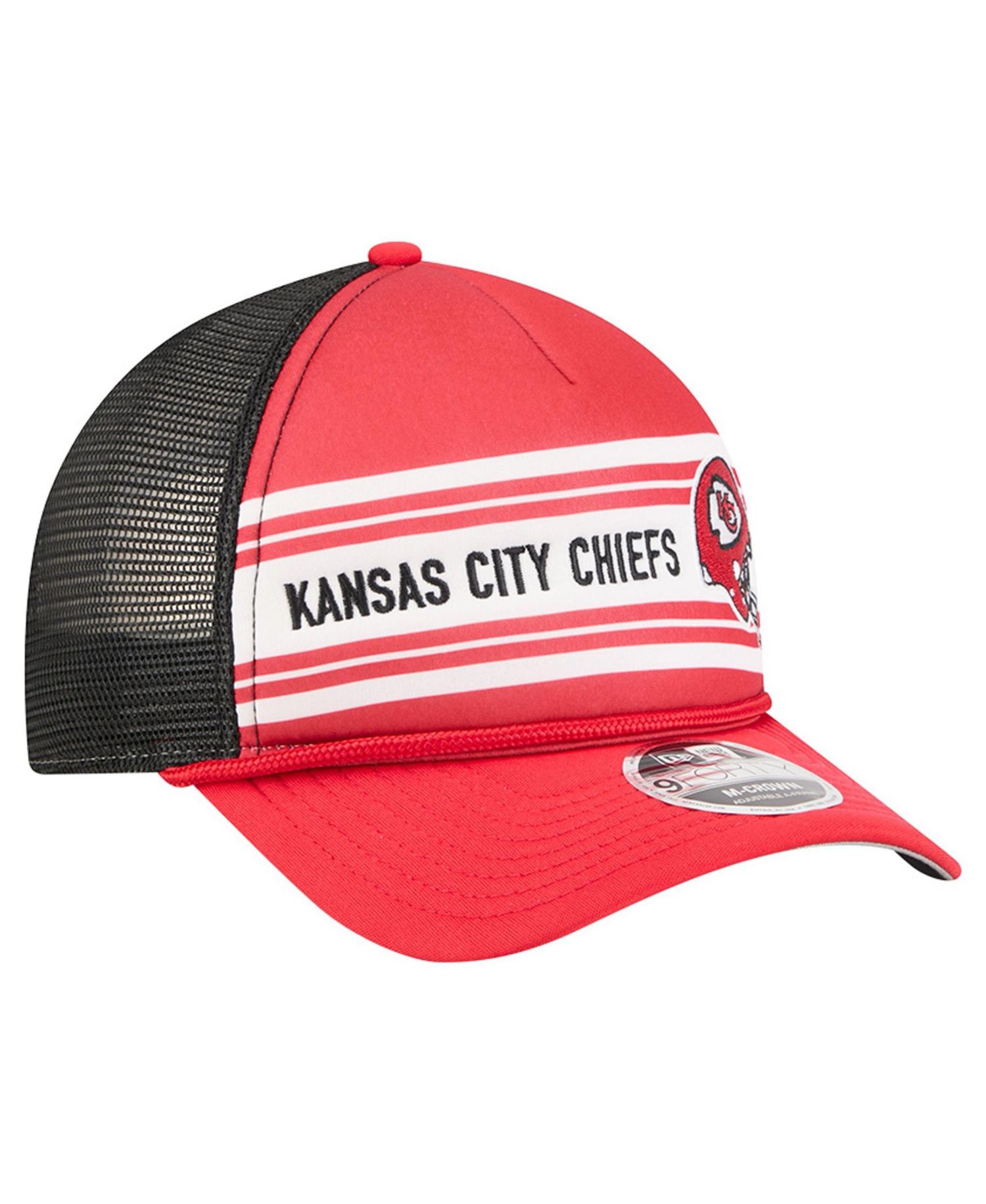 Men's Red Kansas City Chiefs Linear A-Frame 9FORTY Adjustable Hat