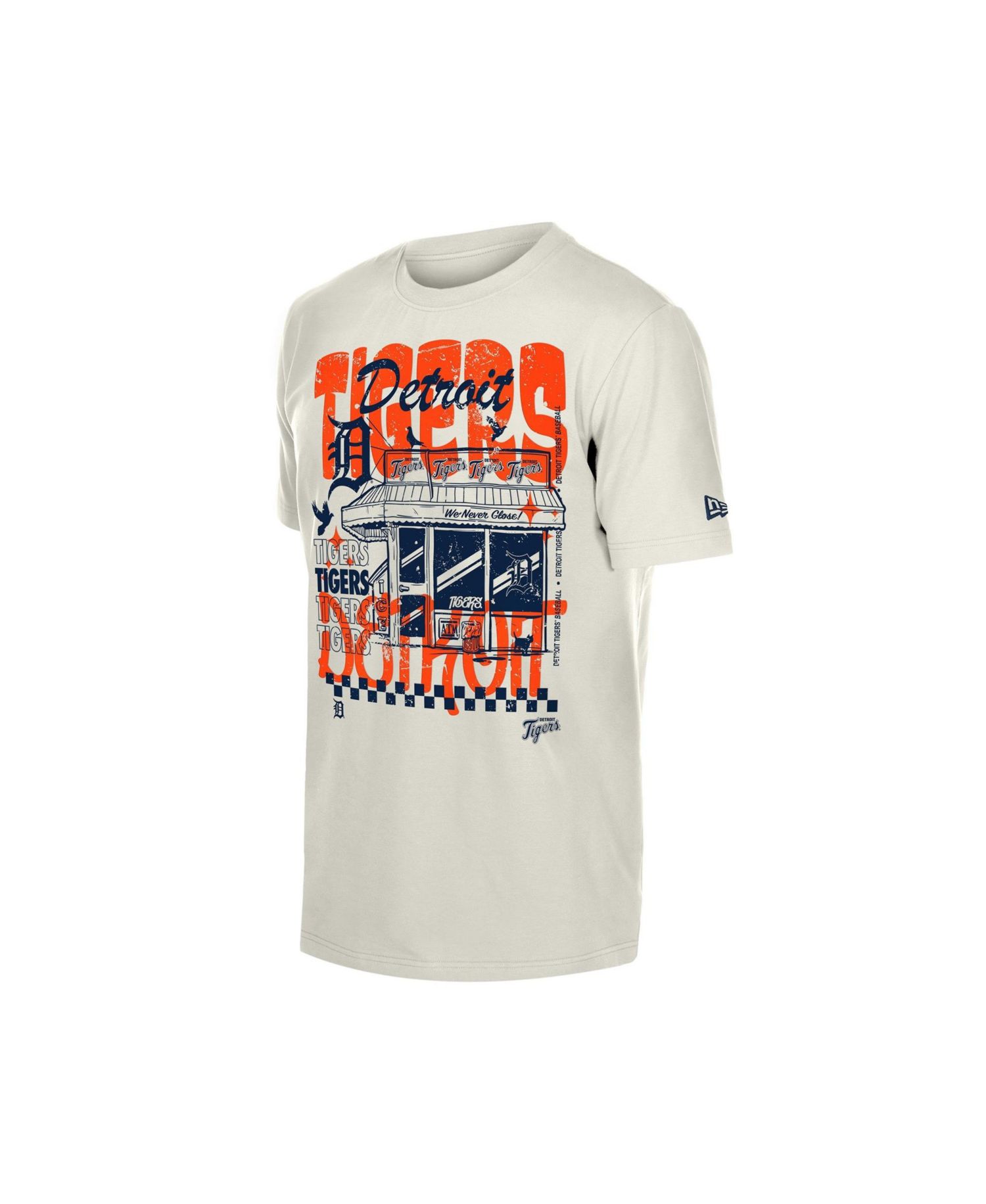 Men's Cream Detroit Tigers Injection Lifestyle Foodie Fashion T-Shirt