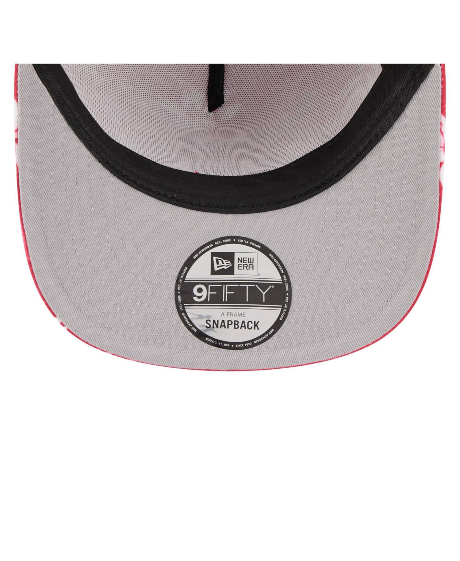 Men's Red Kansas City Chiefs Palm Print A-Frame 9FIFTY Snapback Hat