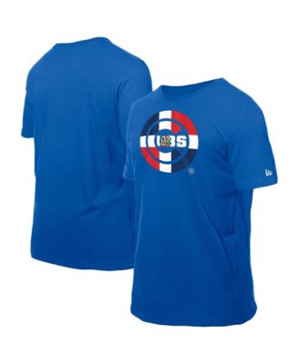 Men's Royal Chicago Cubs Dominican Republic Flag Logo T-Shirt