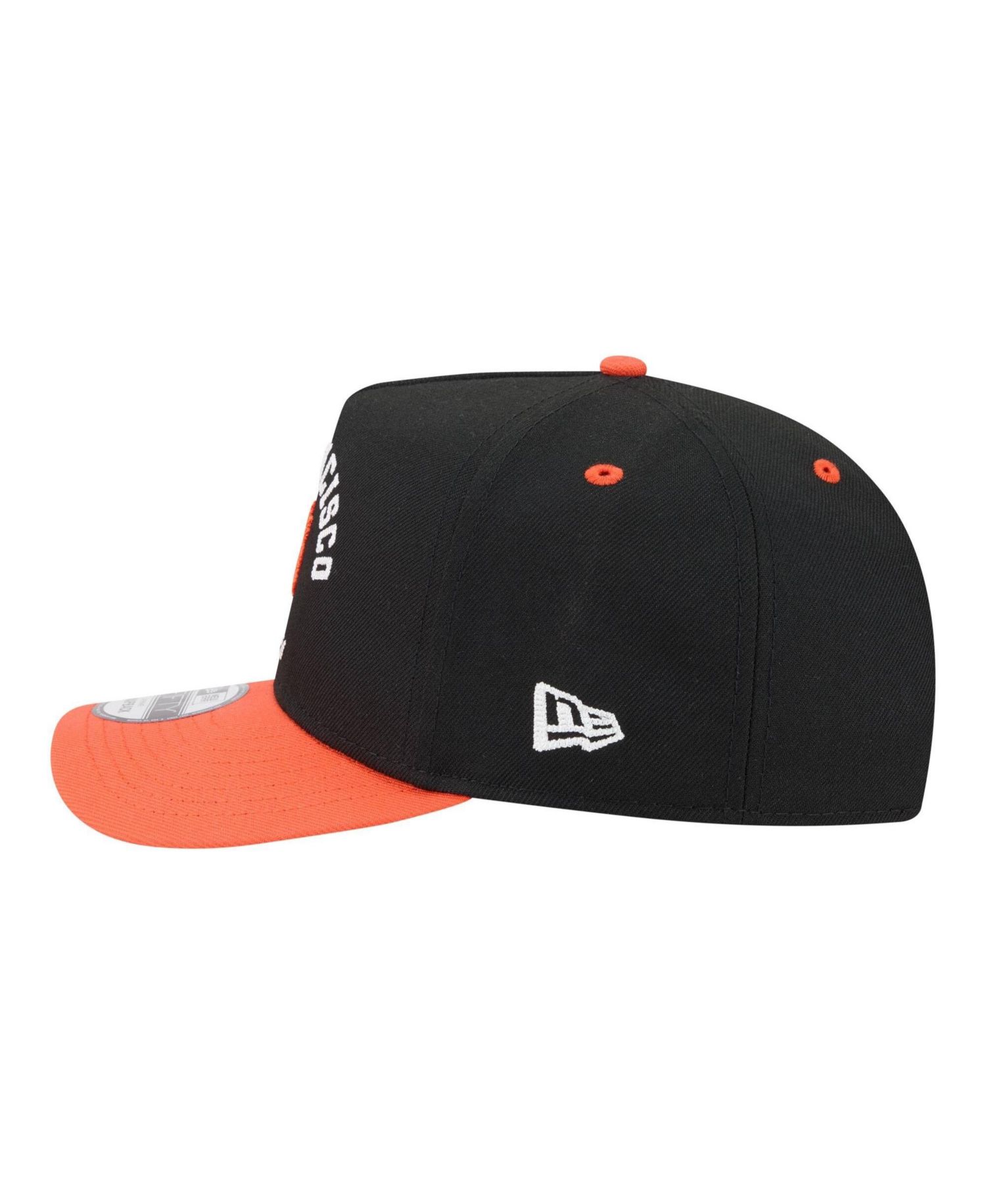 Men's Black/Orange San Francisco Giants Arched A-Frame 9FIFTY Adjustable Hat