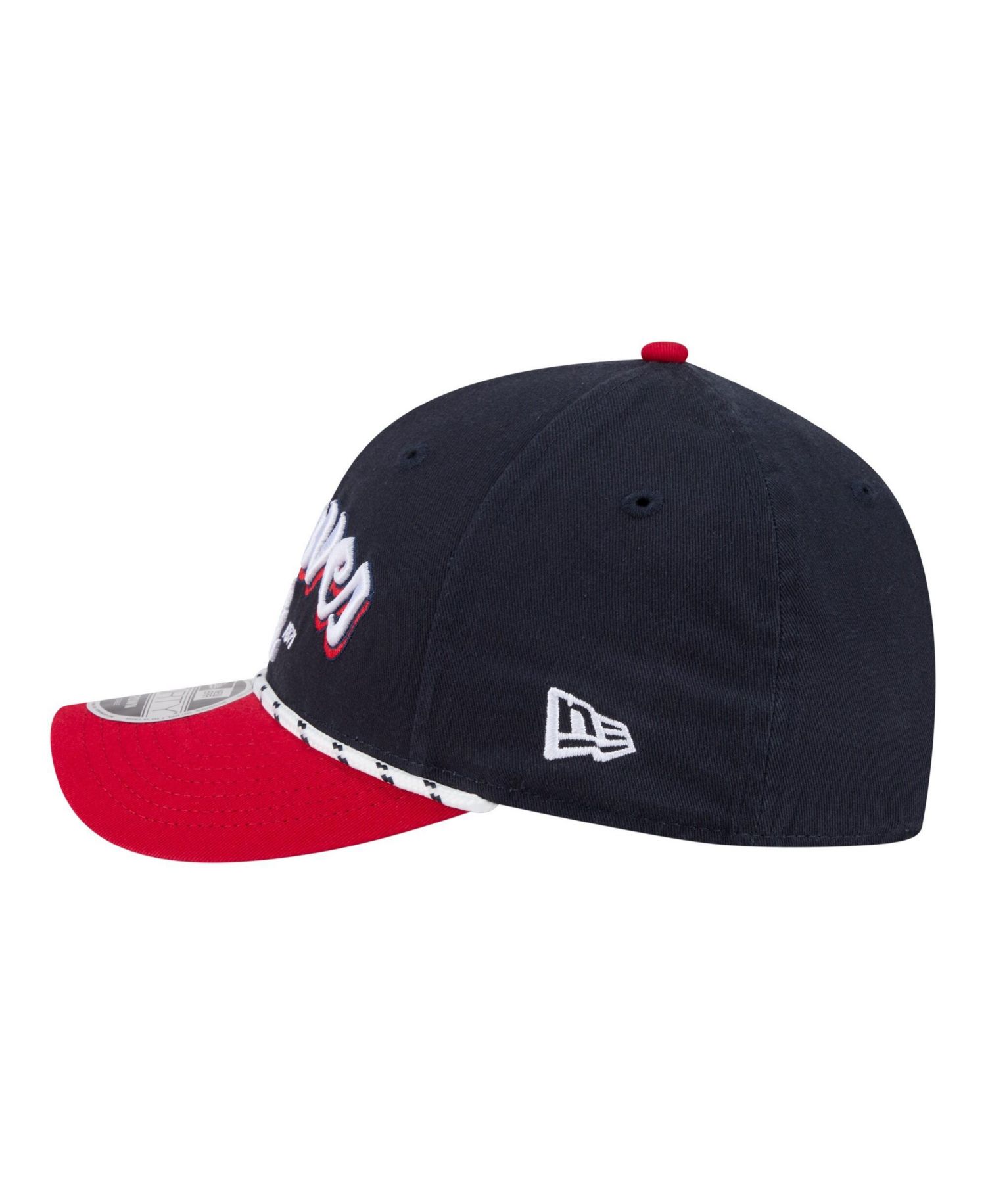 Men's Navy/Red Atlanta Braves Team Loyal 9FORTY M-Crown Adjustable Hat