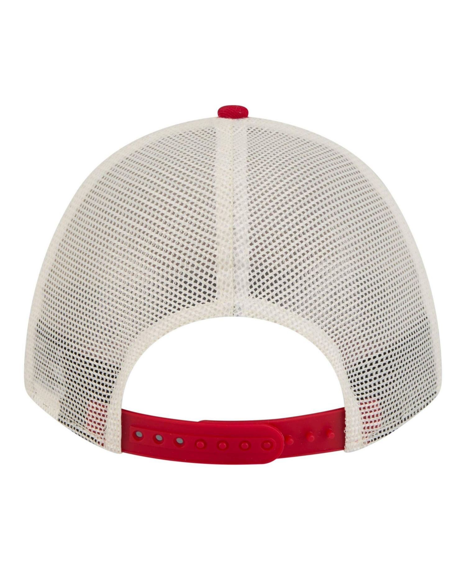 Women's Light Beige/Red Philadelphia Phillies Retro 9FORTY M-Crown A-Frame Trucker Adjustable Hat