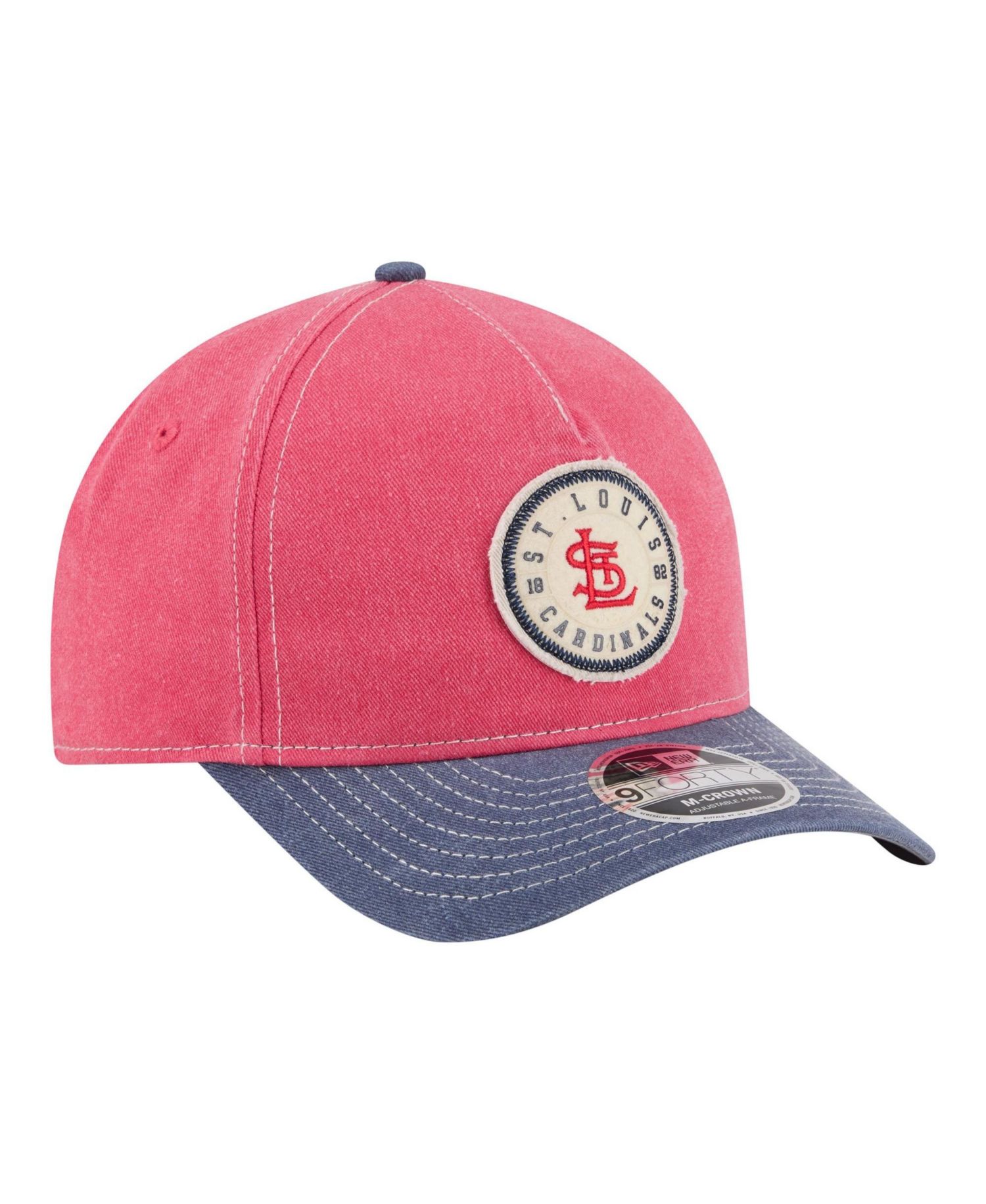 Men's Red/Navy St. Louis Cardinals Felt M-Crown 9FORTY Adjustable Hat