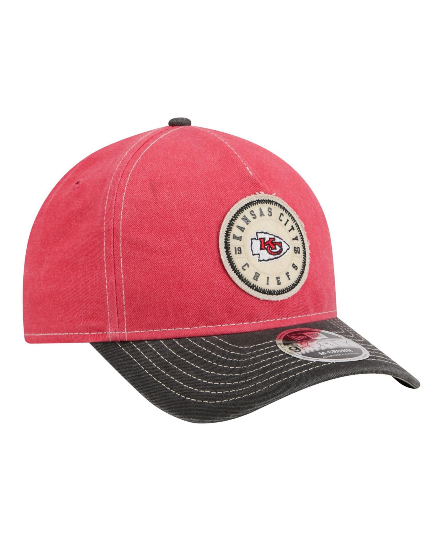 Men's Red/Black Kansas City Chiefs 9FORTY Felt A-Frame Adjustable Hat