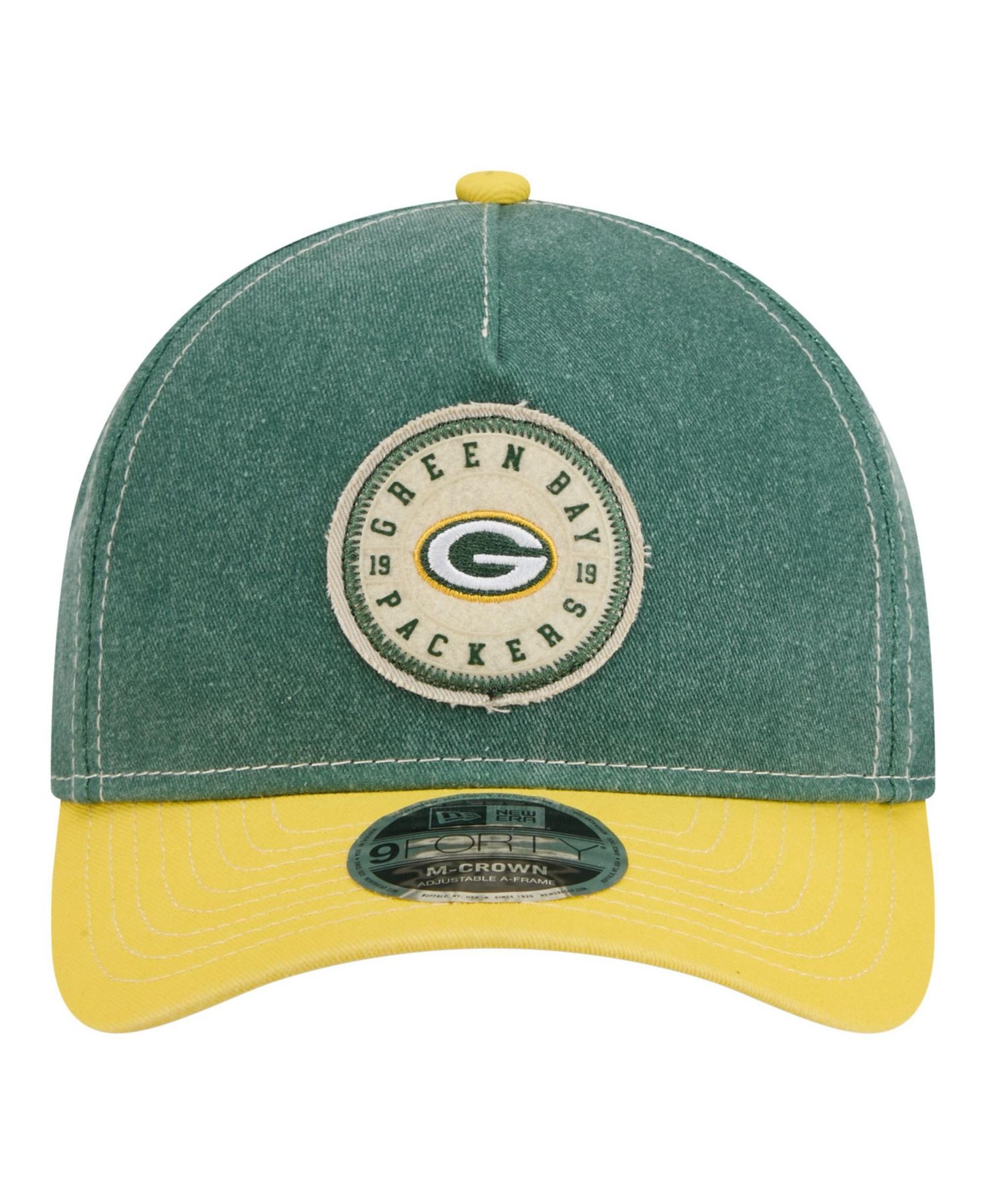 Men's Green/Gold Green Bay Packers 9FORTY Felt A-Frame Adjustable Hat